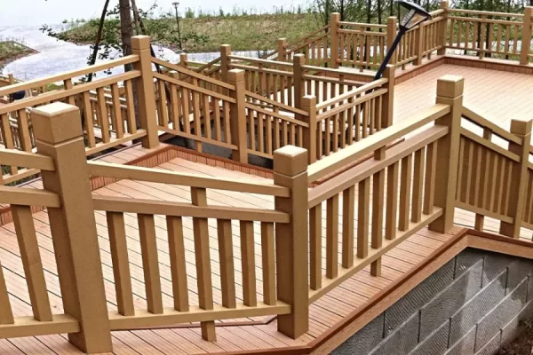 Lan can gỗ WPC composite cho ban công ngoài trời bền đẹp